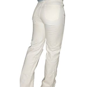 Zara White Marine Straight Wide Leg Jeans